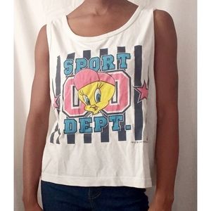 Vintage Tweety White Sport Dept Tank 957